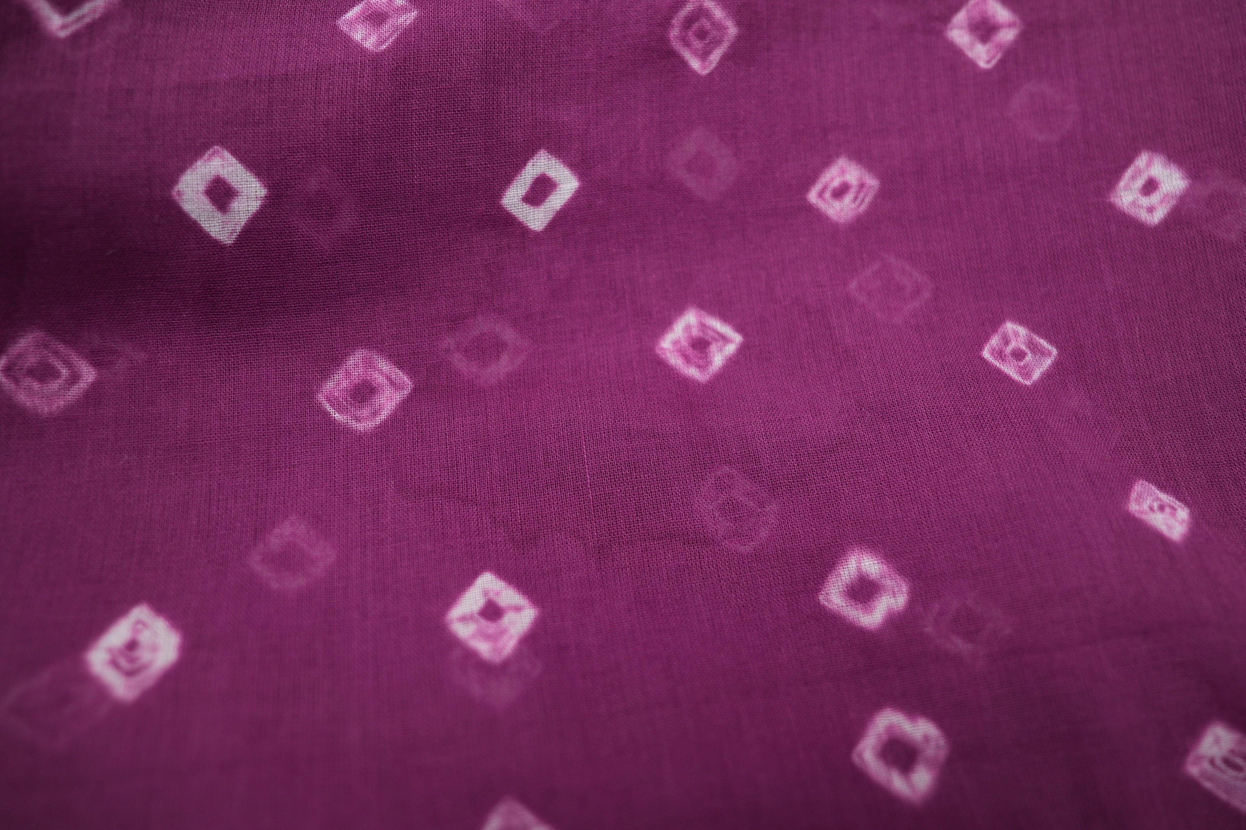Plum Cotton Bandhani Saree (DEFECT) - SRPMCBS117-PI