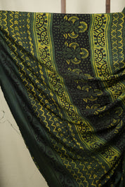 Green Modal Silk Saree -SRGMSS758