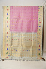 Baby Pink Gadwal Silk Saree - SRBPGSS588