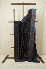 Black HBP Modal Silk Saree - SRBMSS704