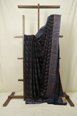 Black HBP Modal Silk Saree - SRBMSS704