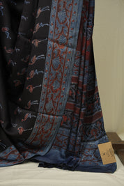 Black HBP Modal Silk Saree - SRBMSS704