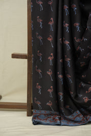 Black HBP Modal Silk Saree - SRBMSS704