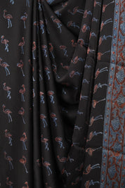 Black HBP Modal Silk Saree - SRBMSS704