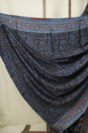 Black HBP Modal Silk Saree - SRBMSS704