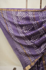 Lavender HBP Cotton Silk Saree With Maheshwari Border - SRLCSS1388