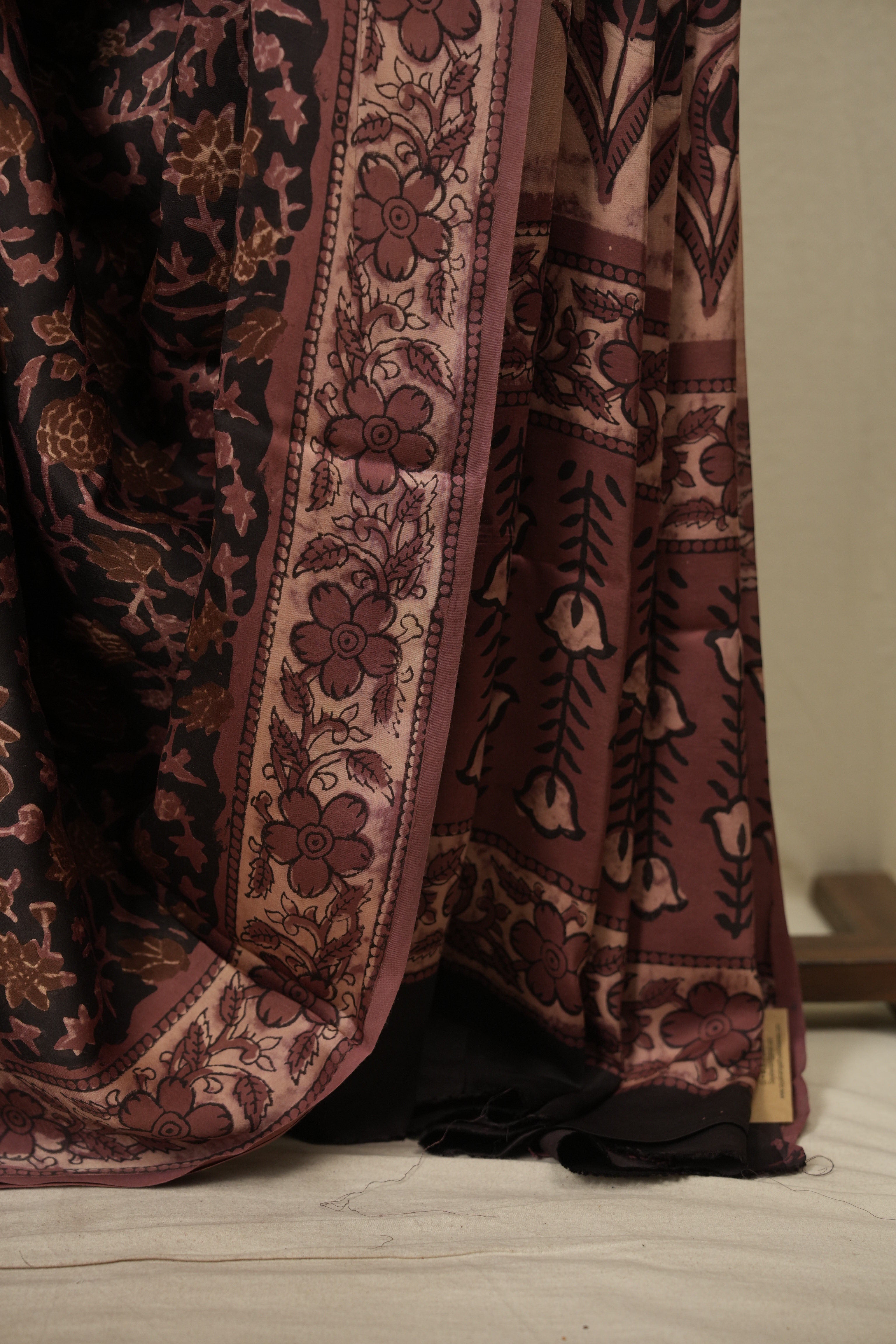 Black Modal Silk Saree -SRBMSS752