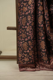 Black Modal Silk Saree -SRBMSS752