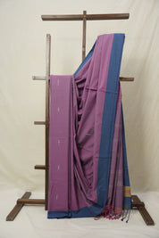 Purple Plain Cotton Ilkal Saree (DEFECT) - SRPPCIS116-PI