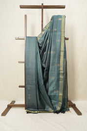 Green Tussar Silk Saree - SRGTSS1536