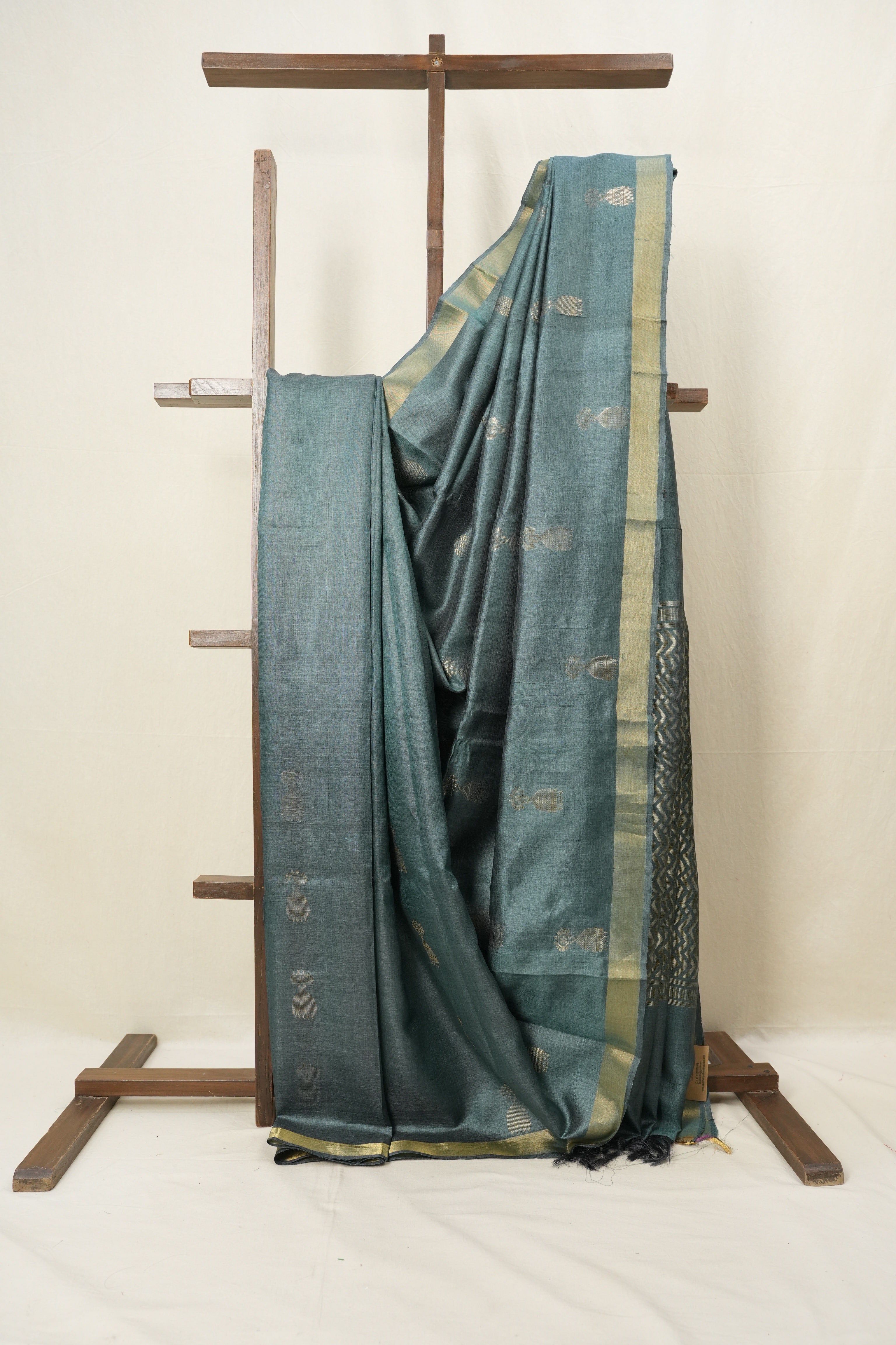 Green Tussar Silk Saree - SRGTSS1536