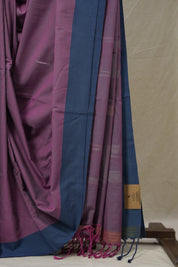 Purple Plain Cotton Ilkal Saree (DEFECT) - SRPPCIS116-PI