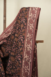 Black Modal Silk Saree -SRBMSS752