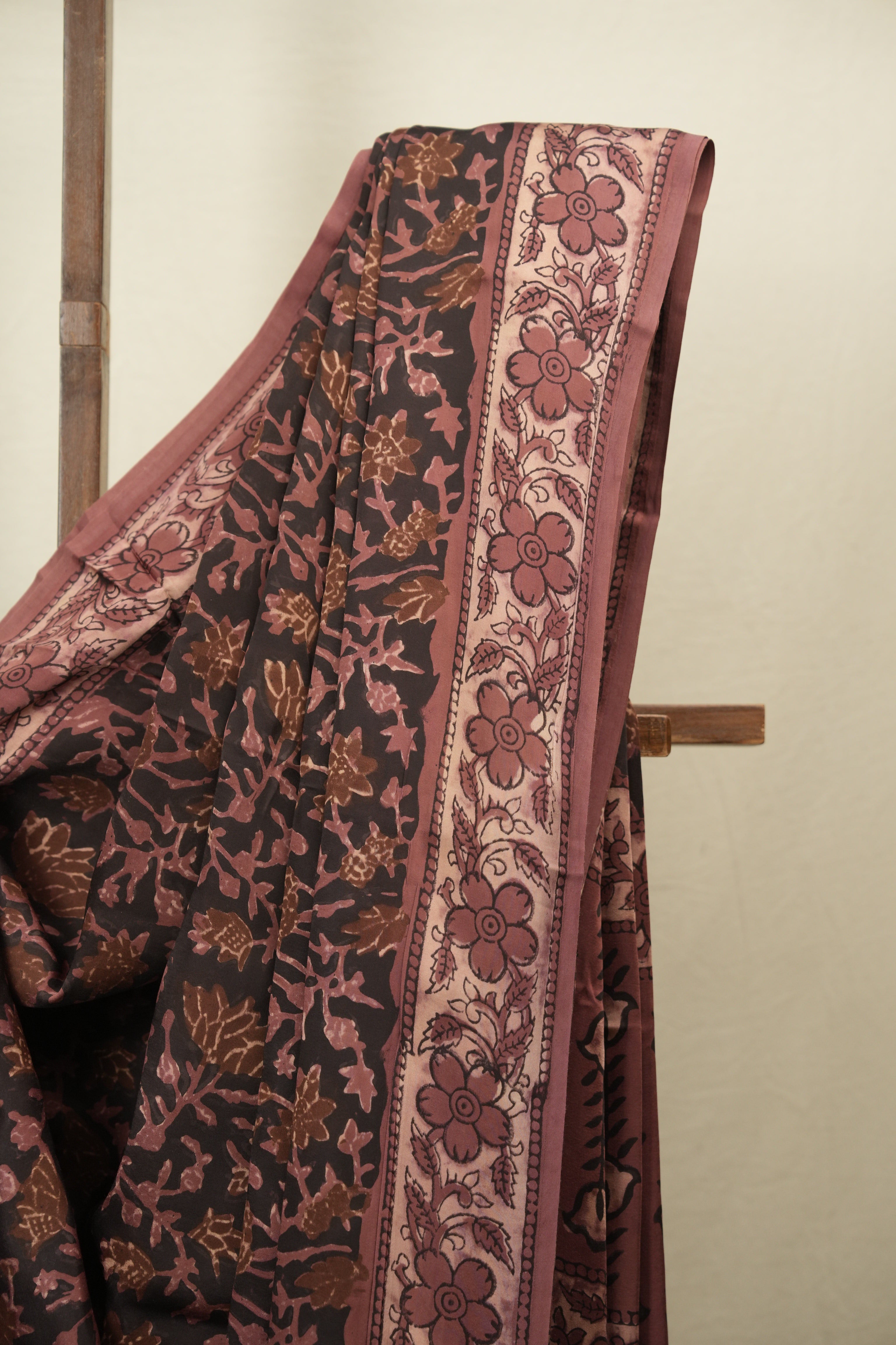 Black Modal Silk Saree -SRBMSS752