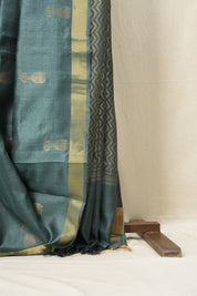 Green Tussar Silk Saree - SRGTSS1536
