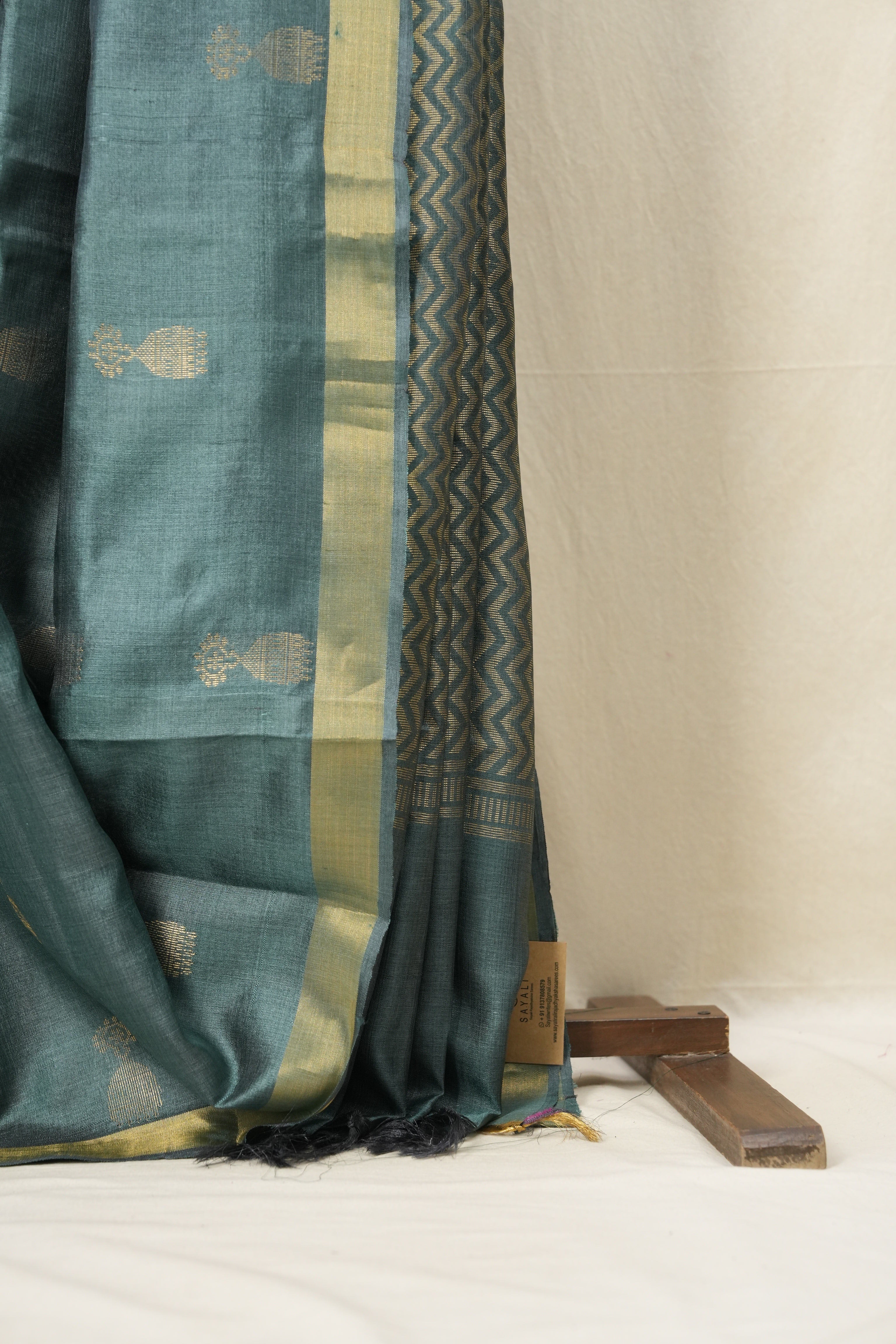 Green Tussar Silk Saree - SRGTSS1536