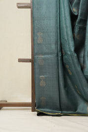Green Tussar Silk Saree - SRGTSS1536