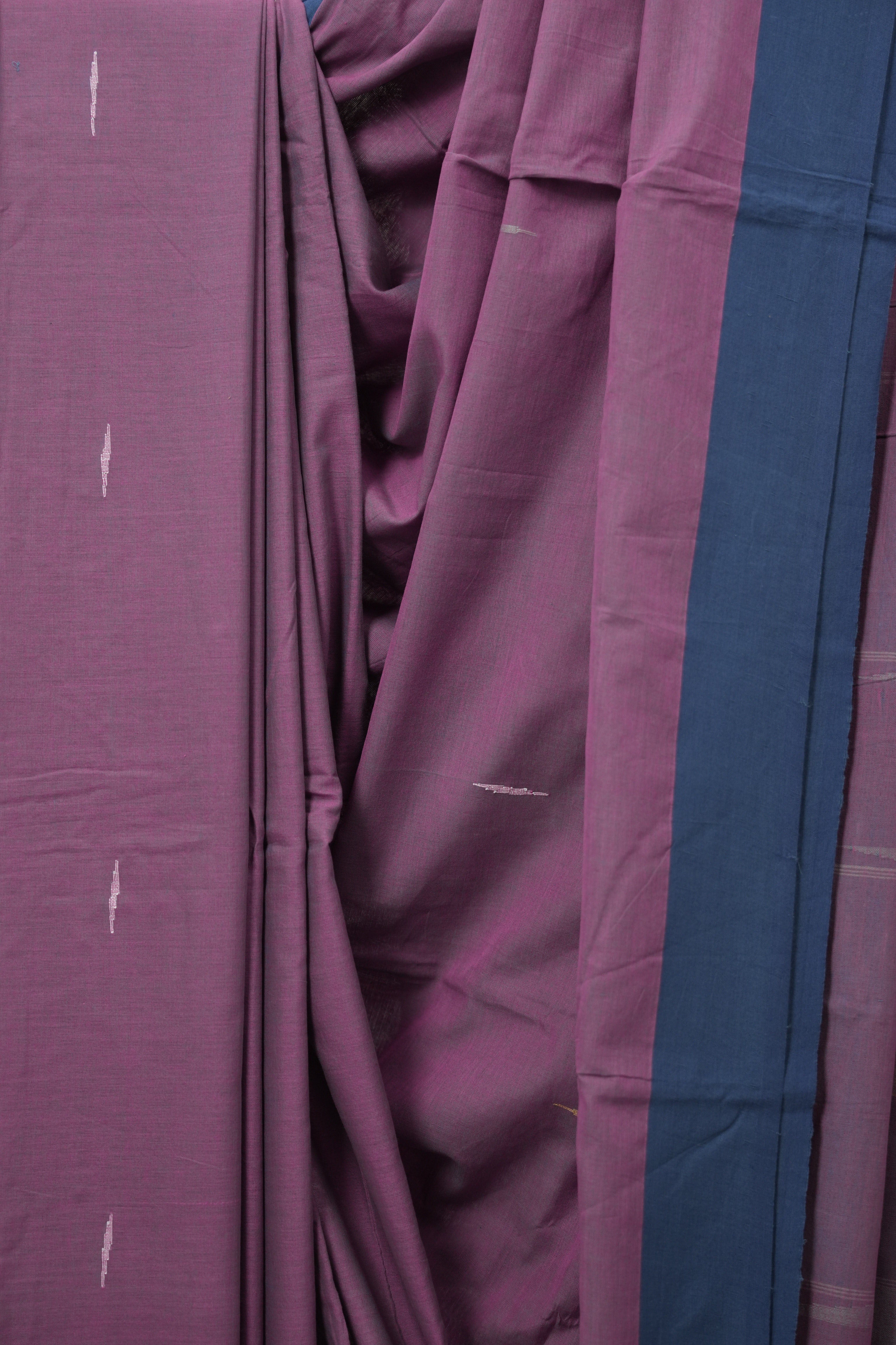 Purple Plain Cotton Ilkal Saree (DEFECT) - SRPPCIS116-PI