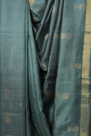 Green Tussar Silk Saree - SRGTSS1536