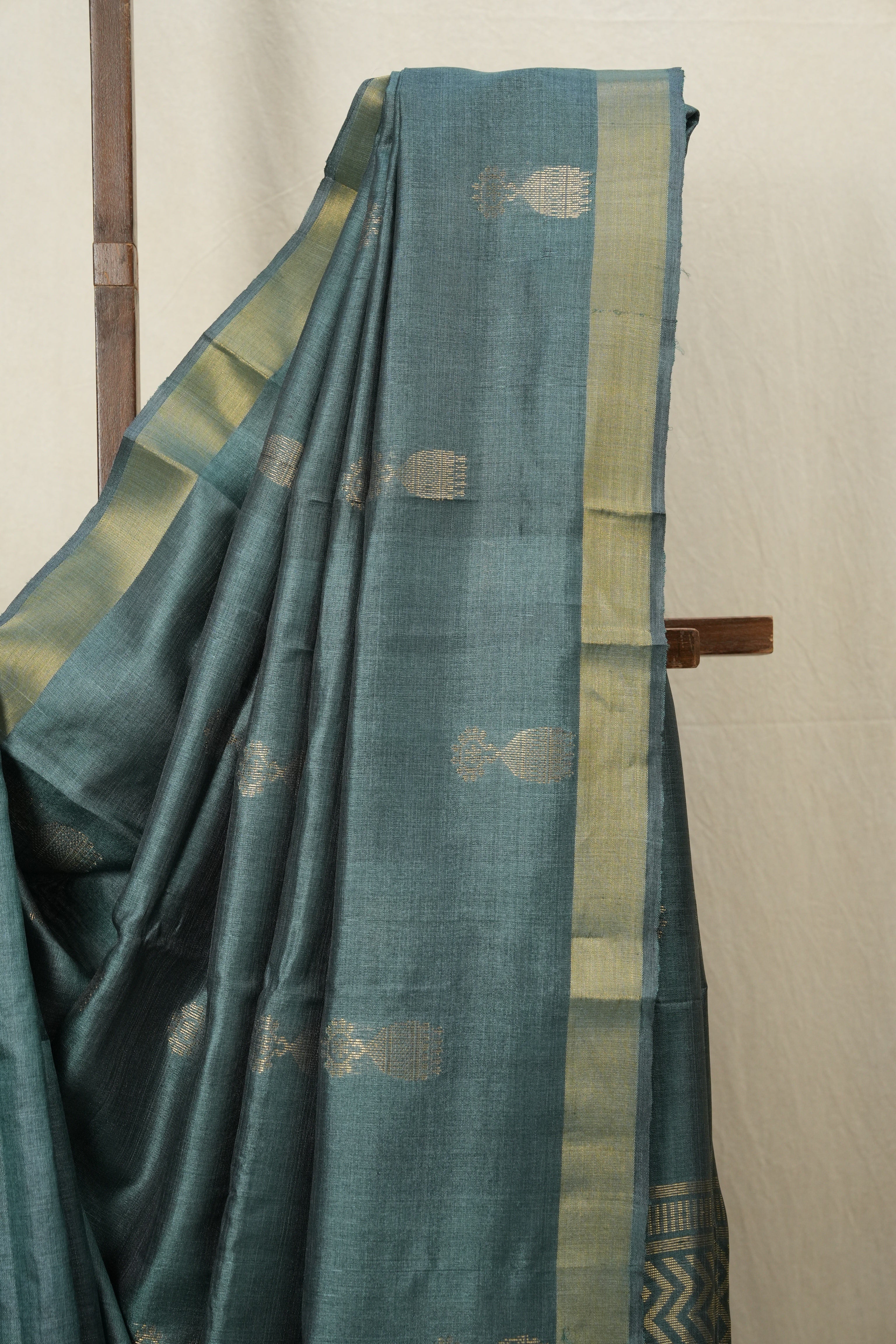 Green Tussar Silk Saree - SRGTSS1536