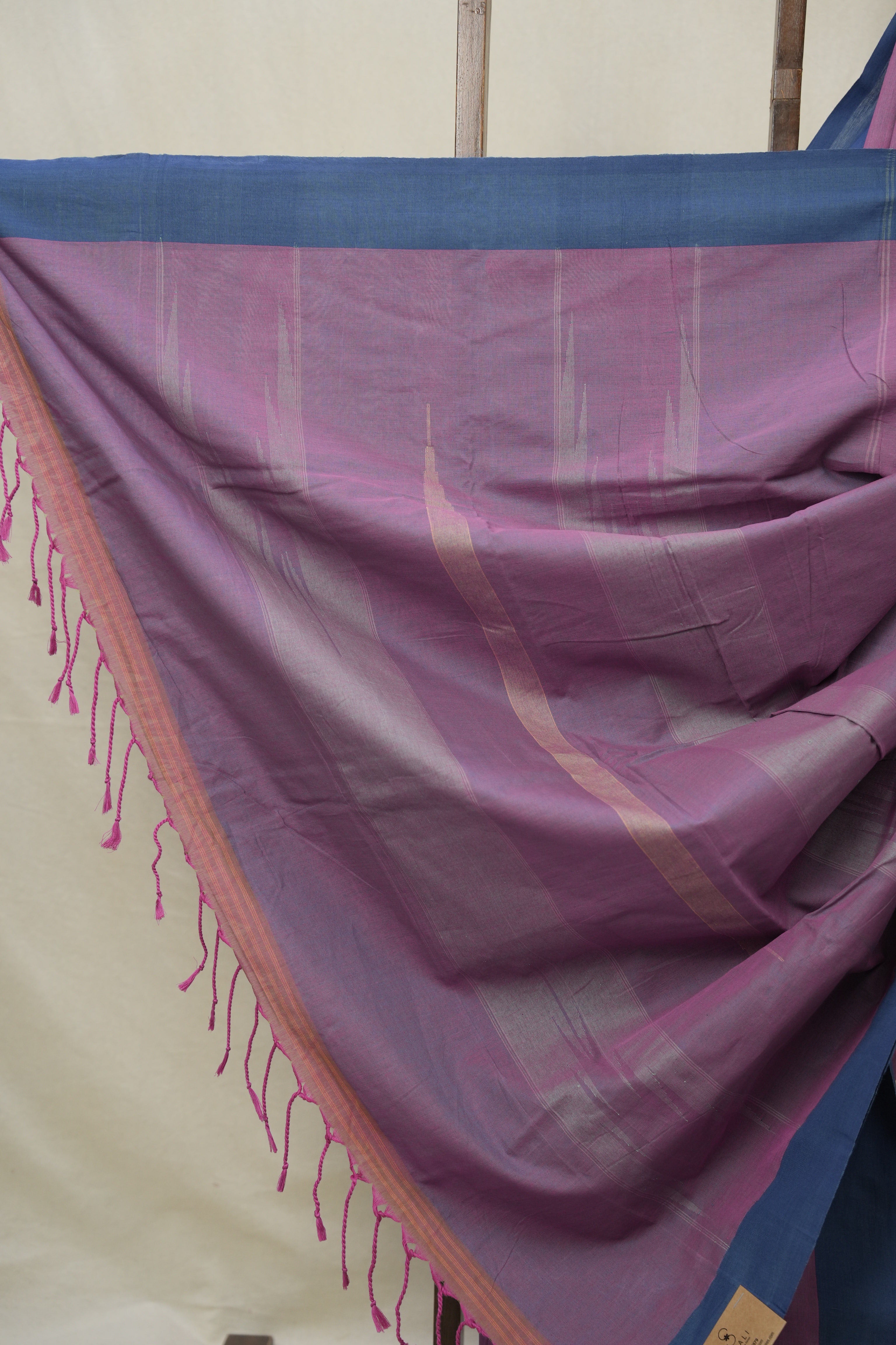 Purple Plain Cotton Ilkal Saree (DEFECT) - SRPPCIS116-PI