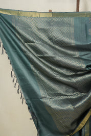 Green Tussar Silk Saree - SRGTSS1536