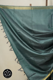 Green Tussar Silk Saree - SRGTSS1536