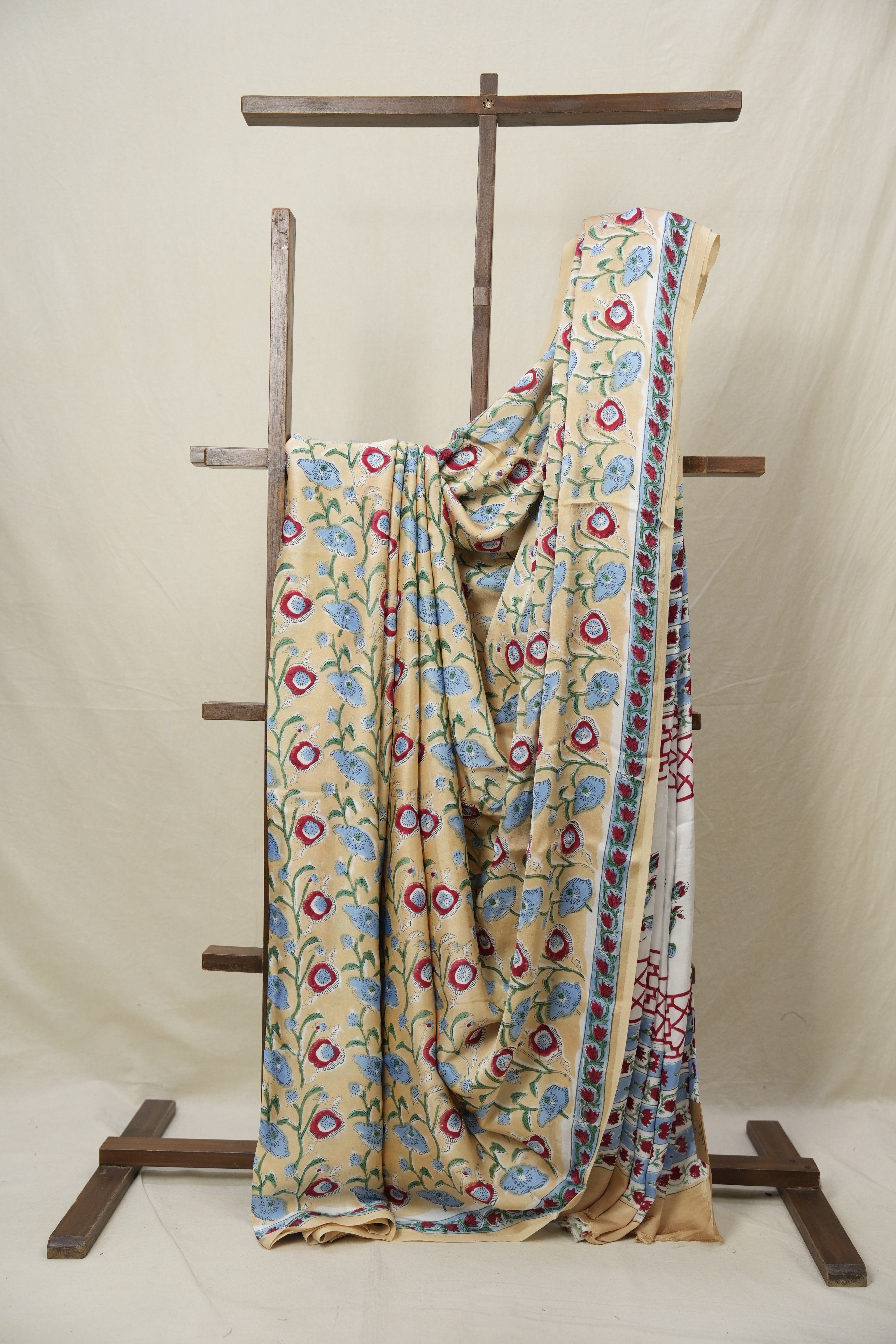 Beige HBP Modal Silk Saree (DEFECT) - SRBMSS114-PI