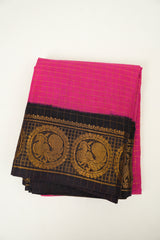 Pink Sungudi Cotton Saree - SRPSCS131