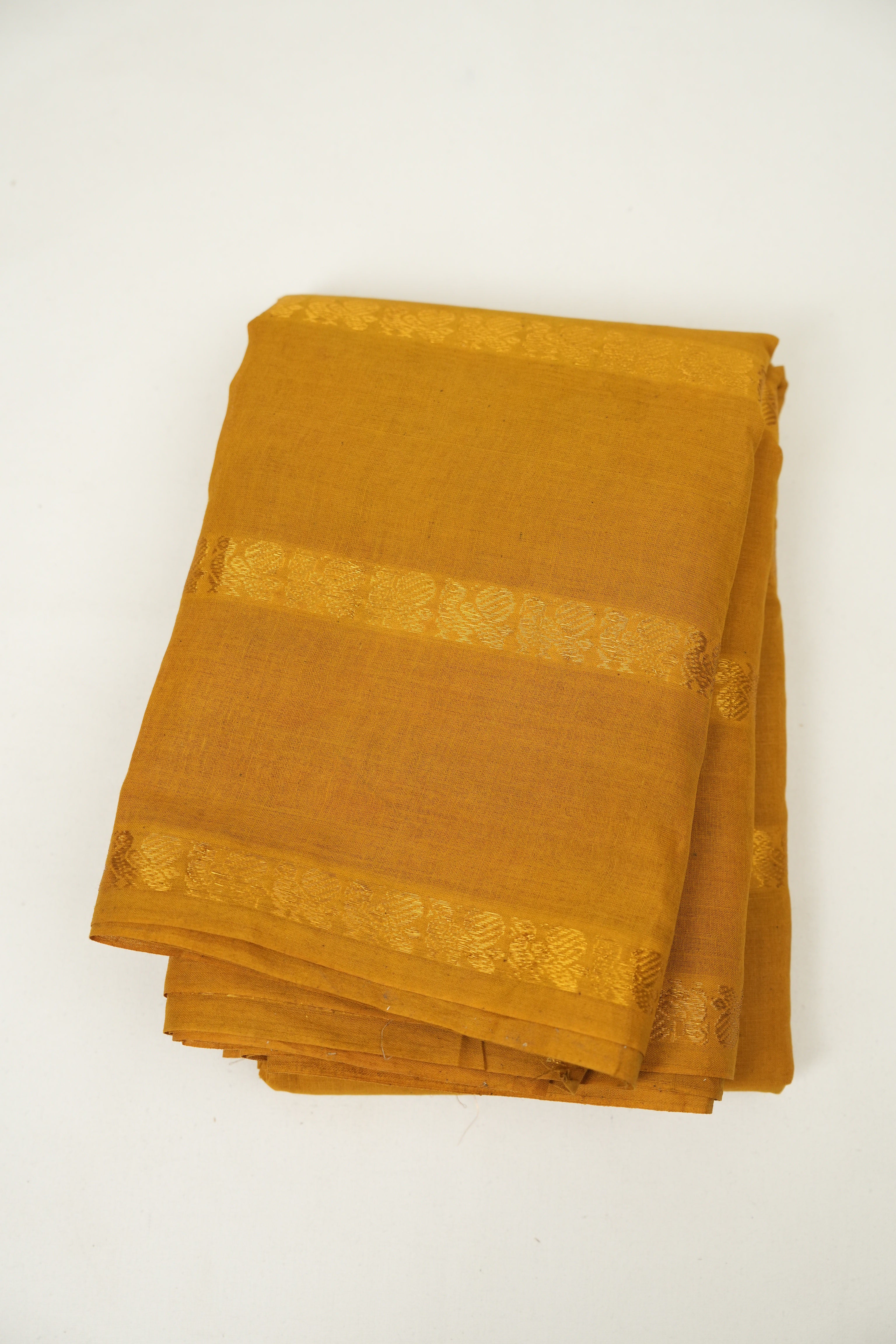 Mustard Sungudi Cotton Saree - SRMSCS135