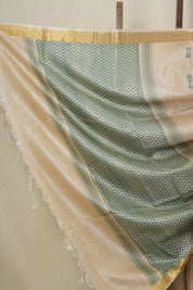 Beige Tussar Silk Saree - SRBTSS1537