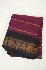 Magenta Sungudi Cotton Saree - SRMSCS113