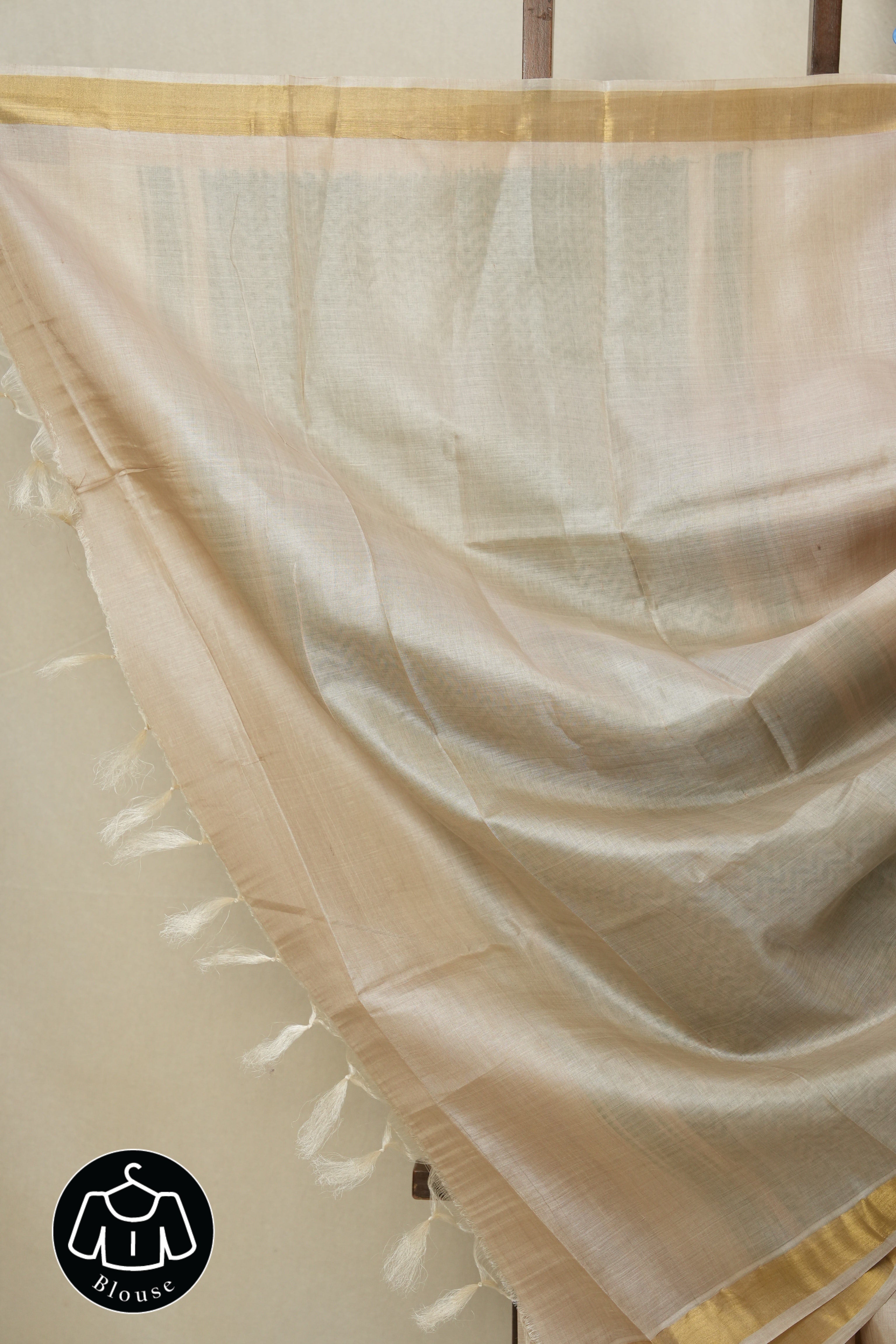 Beige Tussar Silk Saree - SRBTSS1537