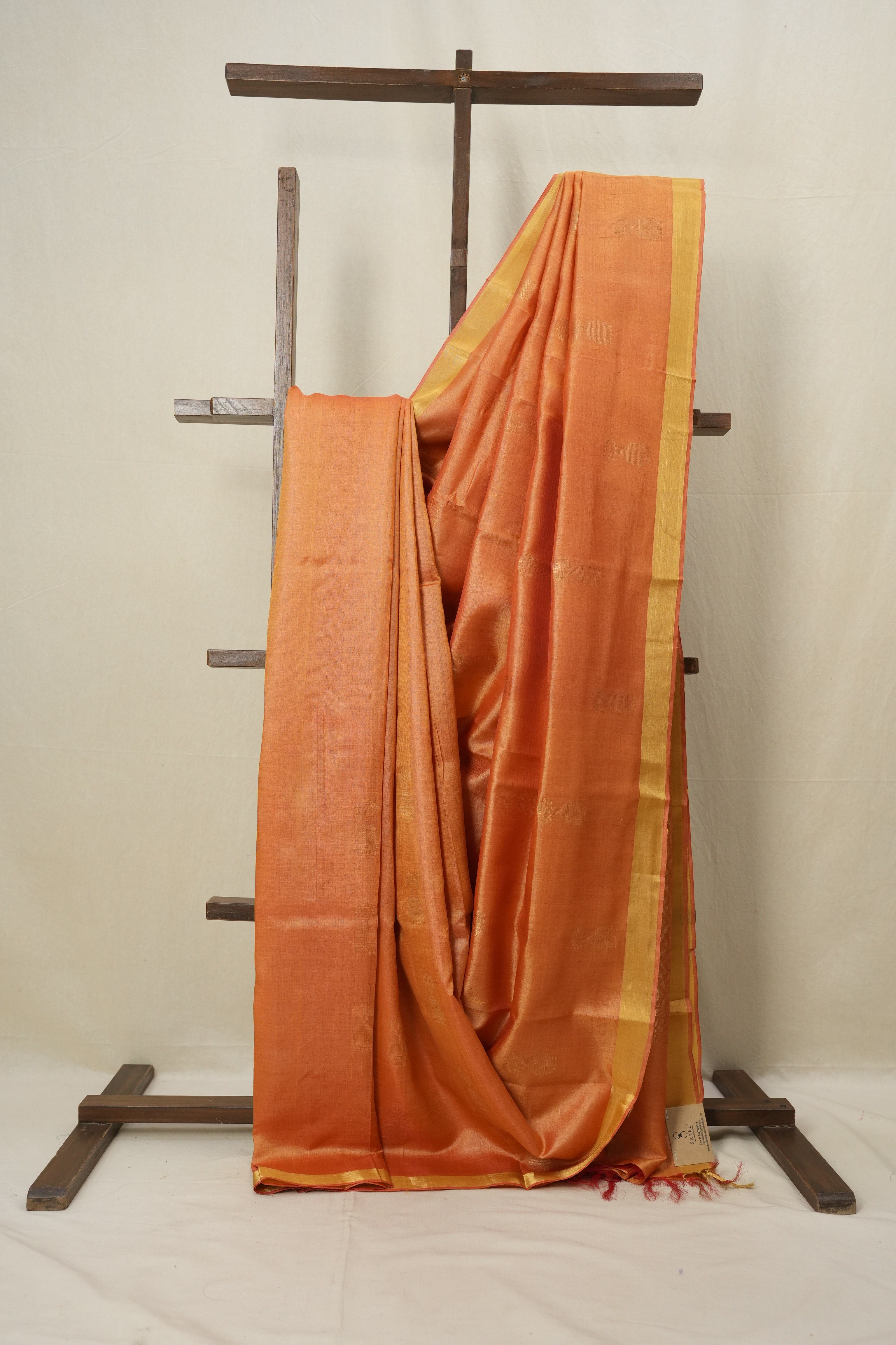 Orange Tussar Silk Saree - SROTSS1529