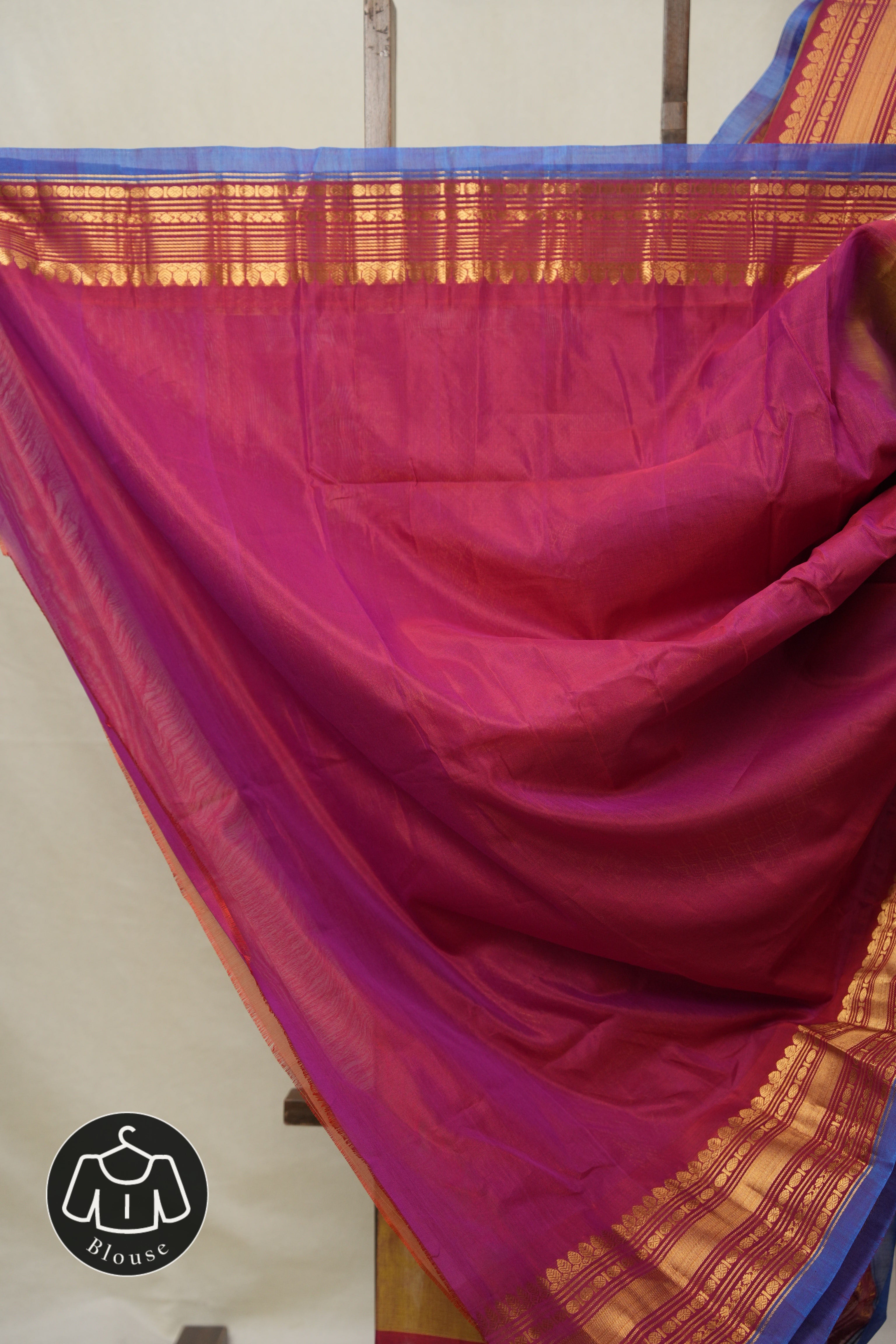 Two Tone Mustard Pink Gadwal Cotton Silk Saree (DEFECT) - SRTTMPGCSS119-PI