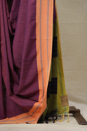 Magenta Cotton Ilkal Saree  - SRMCIS711