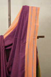 Magenta Cotton Ilkal Saree  - SRMCIS711