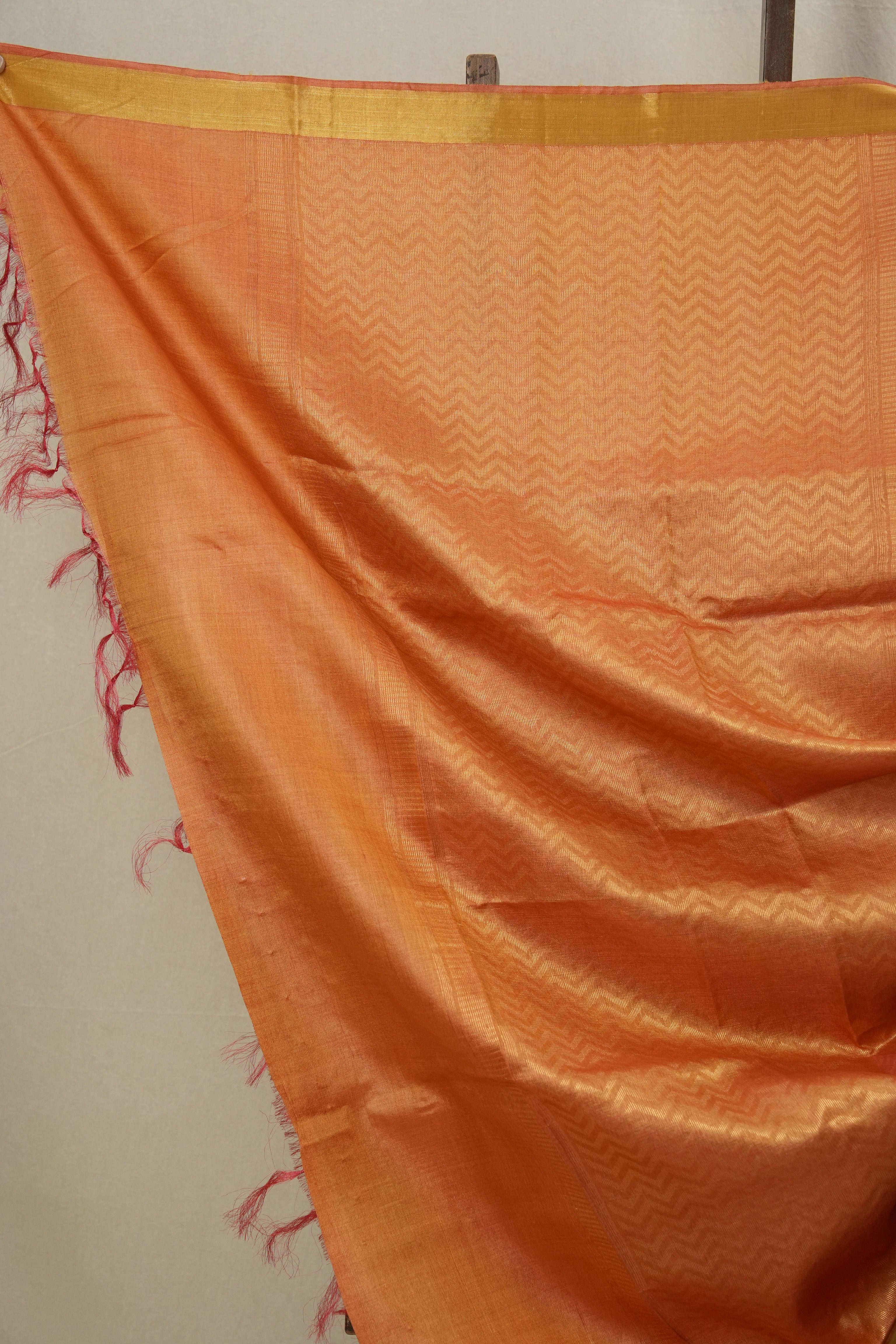 Orange Tussar Silk Saree - SROTSS1529