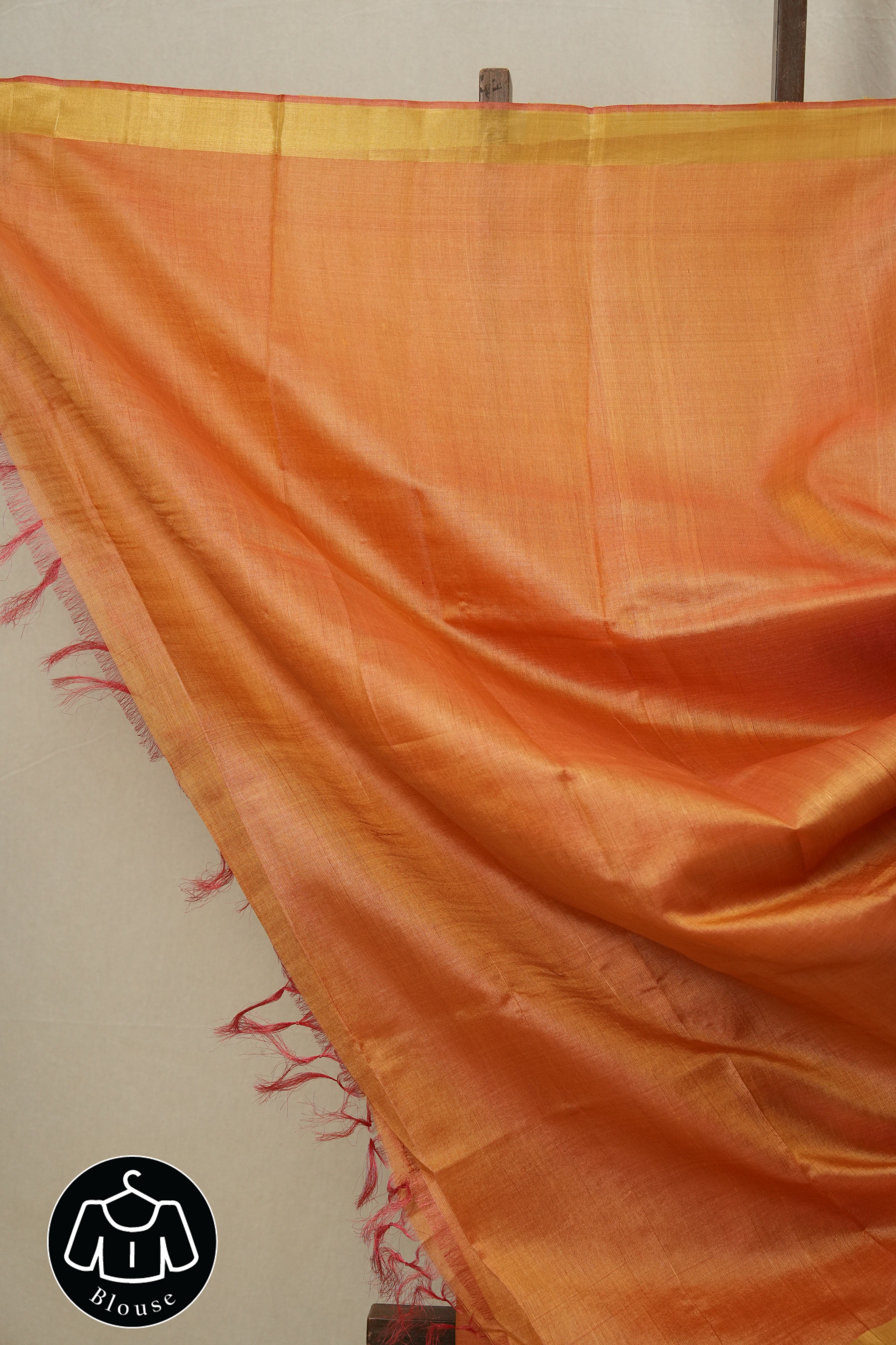 Orange Tussar Silk Saree - SROTSS1529