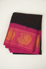 Deep Purple Sungudi Cotton Saree - SRDPSCS124