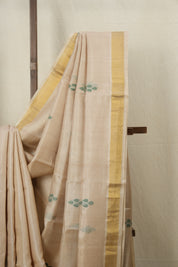 Beige Tussar Silk Saree - SRBTSS1534