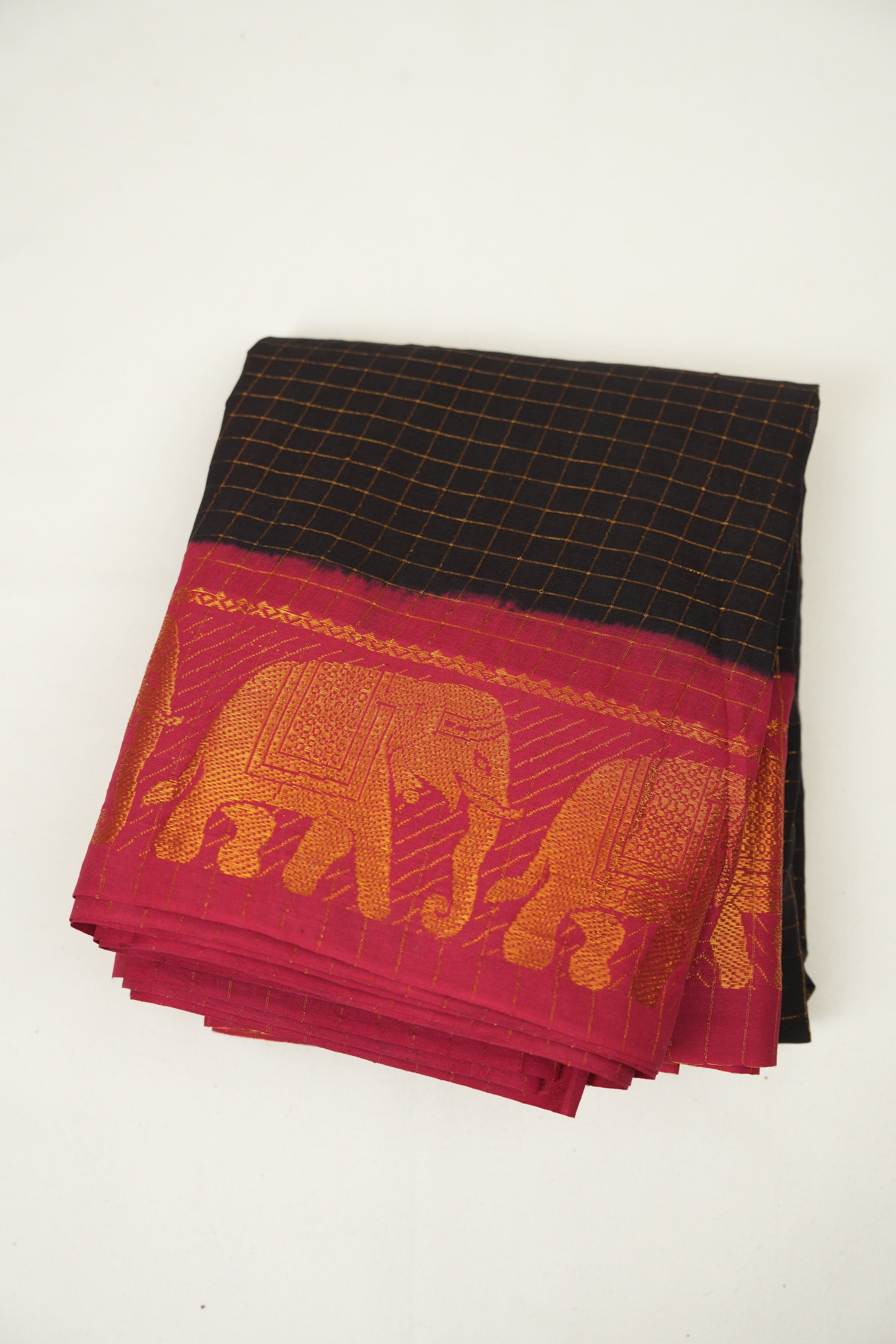 Brown Sungudi Cotton Saree - SRBSCS123