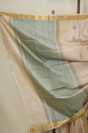 Beige Tussar Silk Saree - SRBTSS1534
