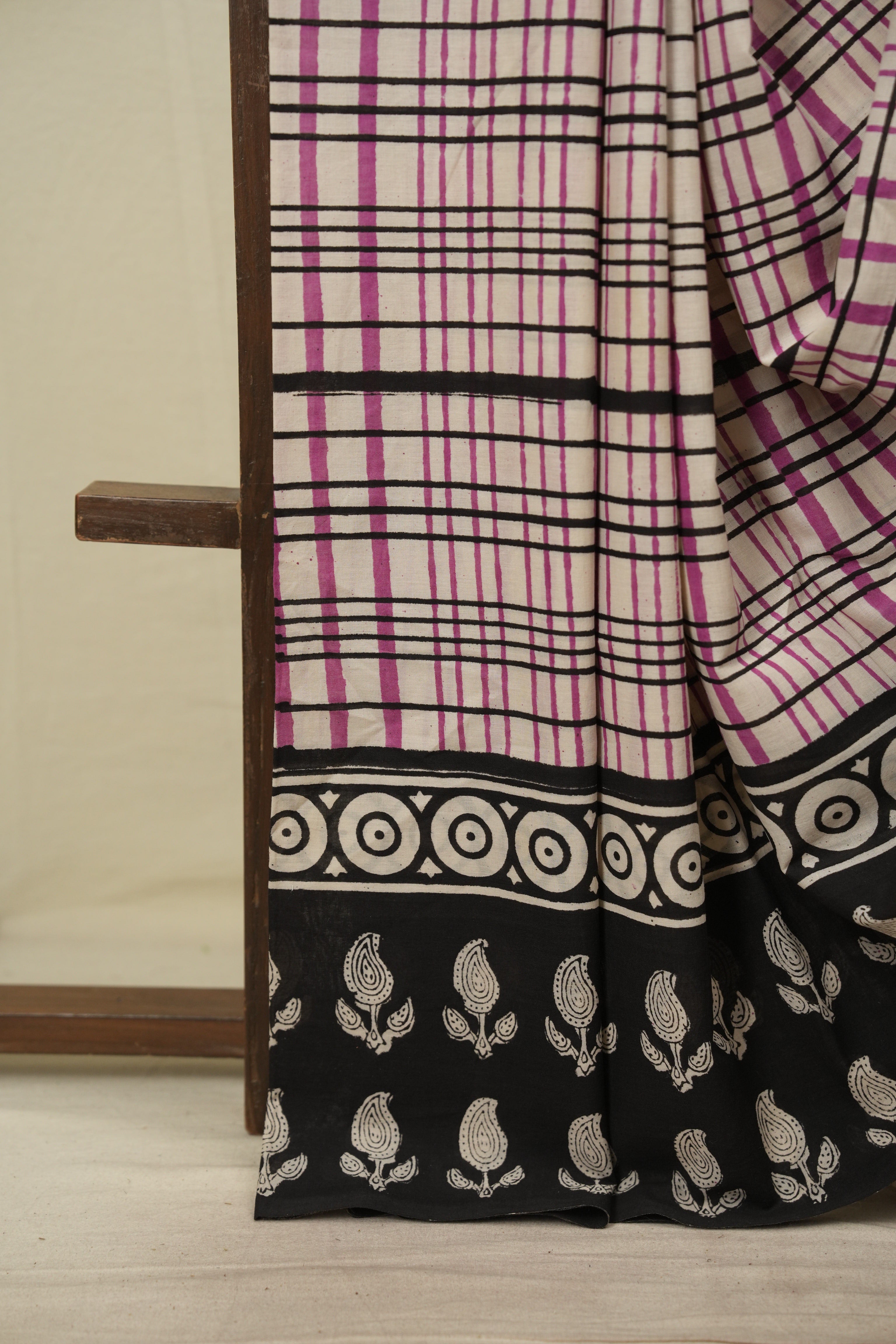 Cream HBP Cotton Saree - SRCCS3781