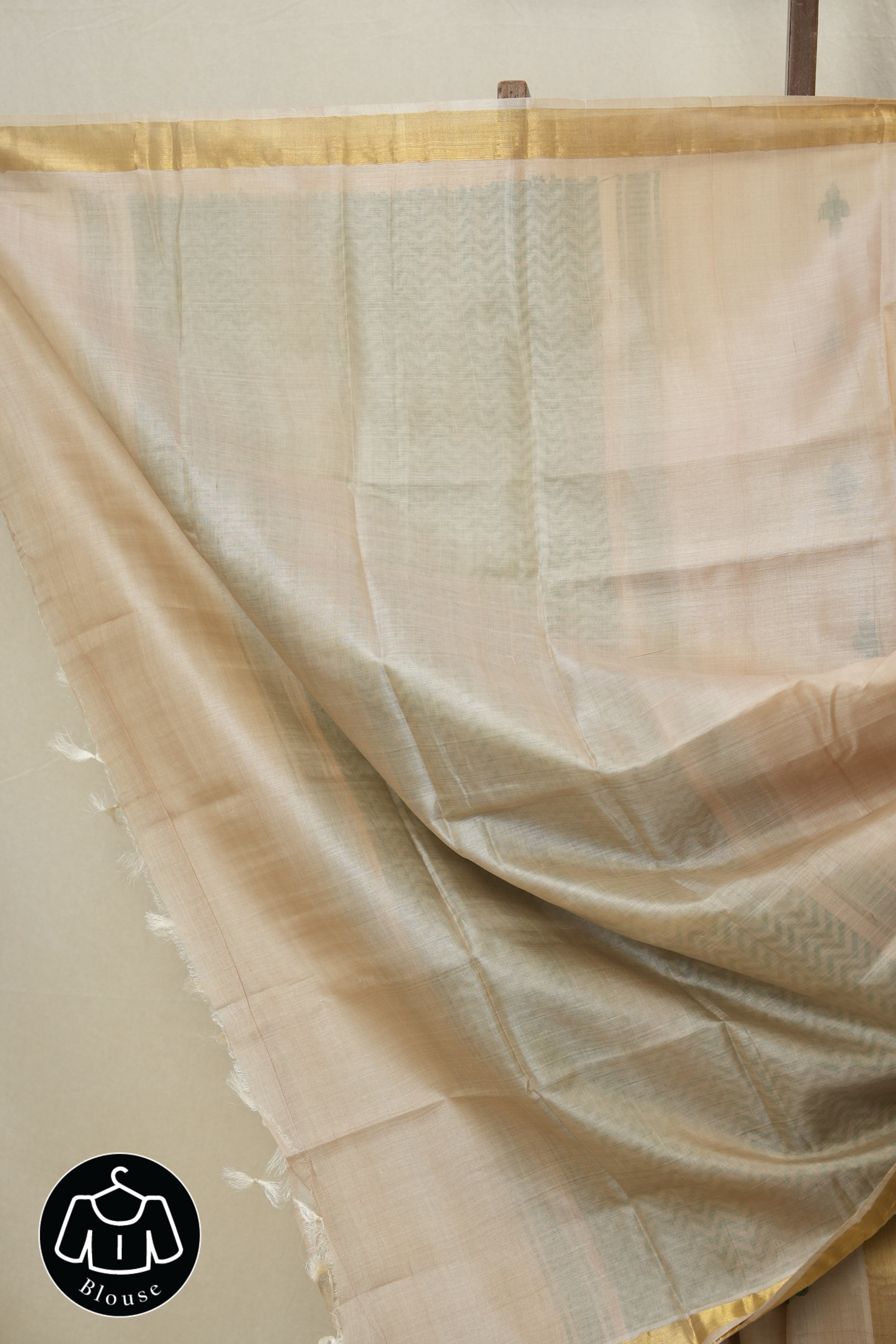 Beige Tussar Silk Saree - SRBTSS1534