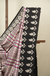 Cream HBP Cotton Saree - SRCCS3781