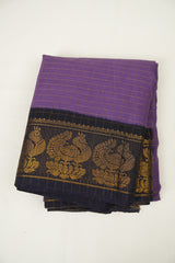 Lilac Sungudi Cotton Saree - SRLSCS120