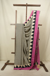 Cream HBP Cotton Saree - SRCCS3777
