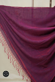 Two Tone Magenta Mul Bengal Cotton Jamdani Saree - SRTTMMBCJS213