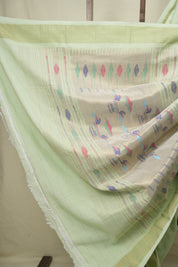 Mint Cotton Paithani Saree - SRMCPS793